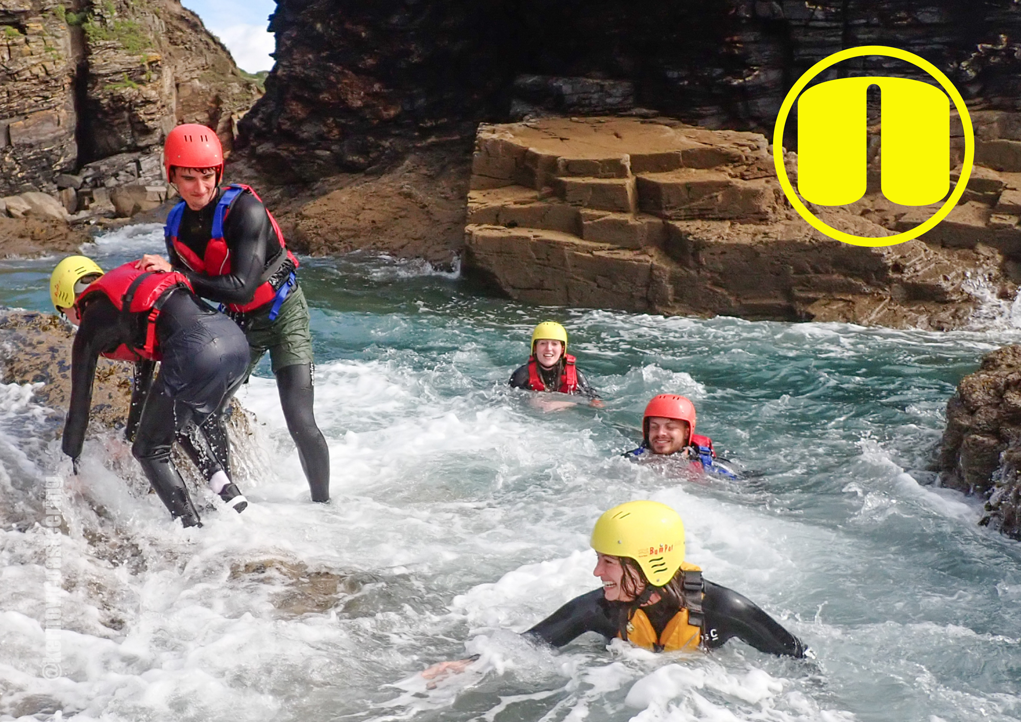 NKE Centre Zip Buoyancy Aids & Spreu Boote Bumper Helmets hard at work in Cornwall